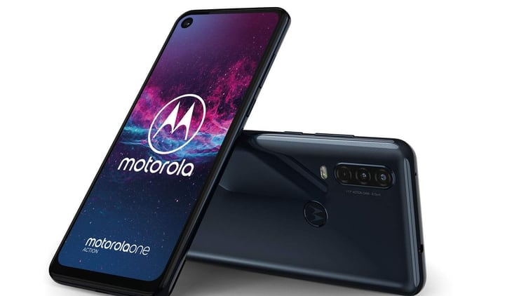 El Motorola One Action Cuenta con triple cámara trasera y una frontal.