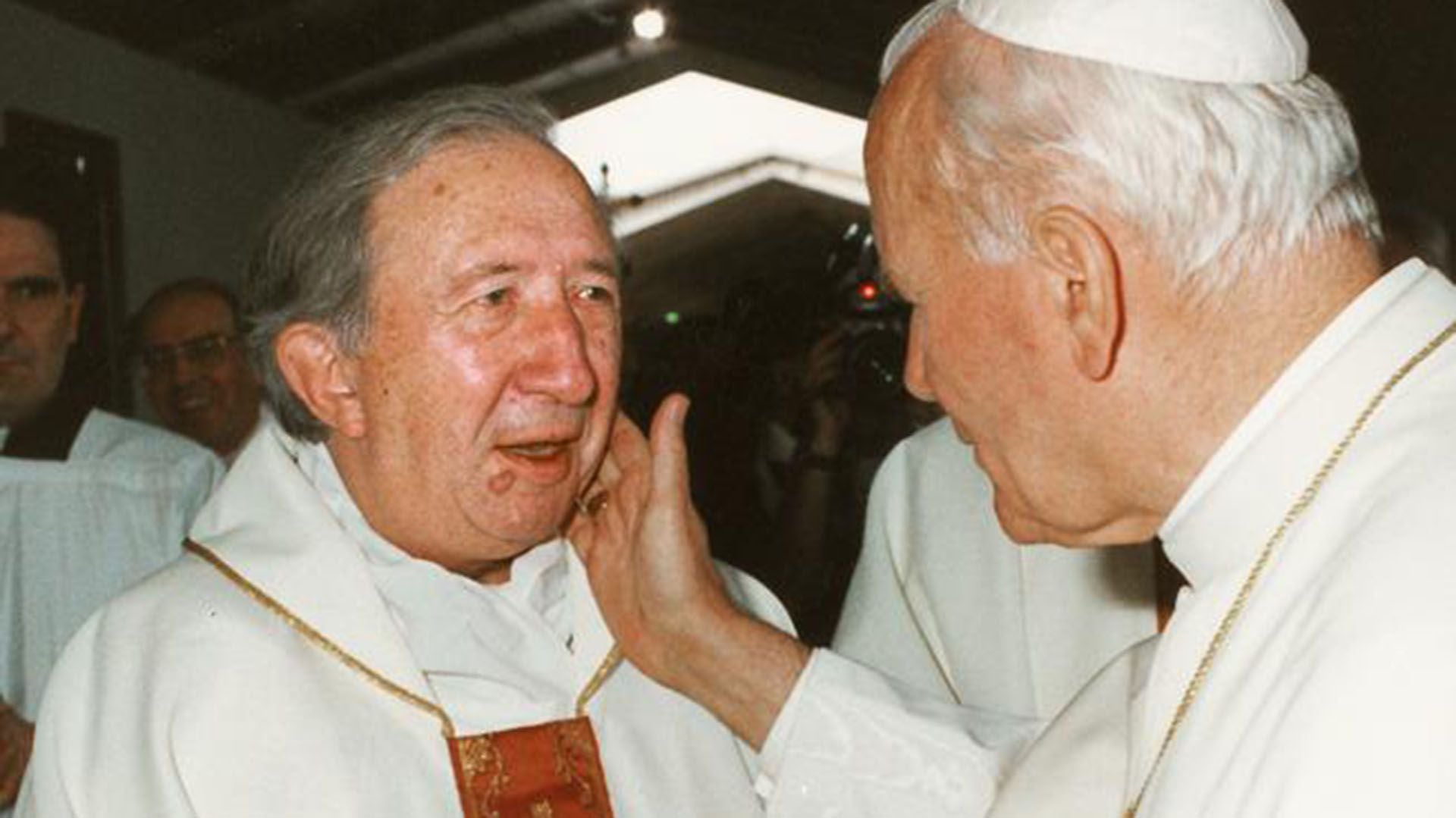 El padre Giussani con Juan Pablo II