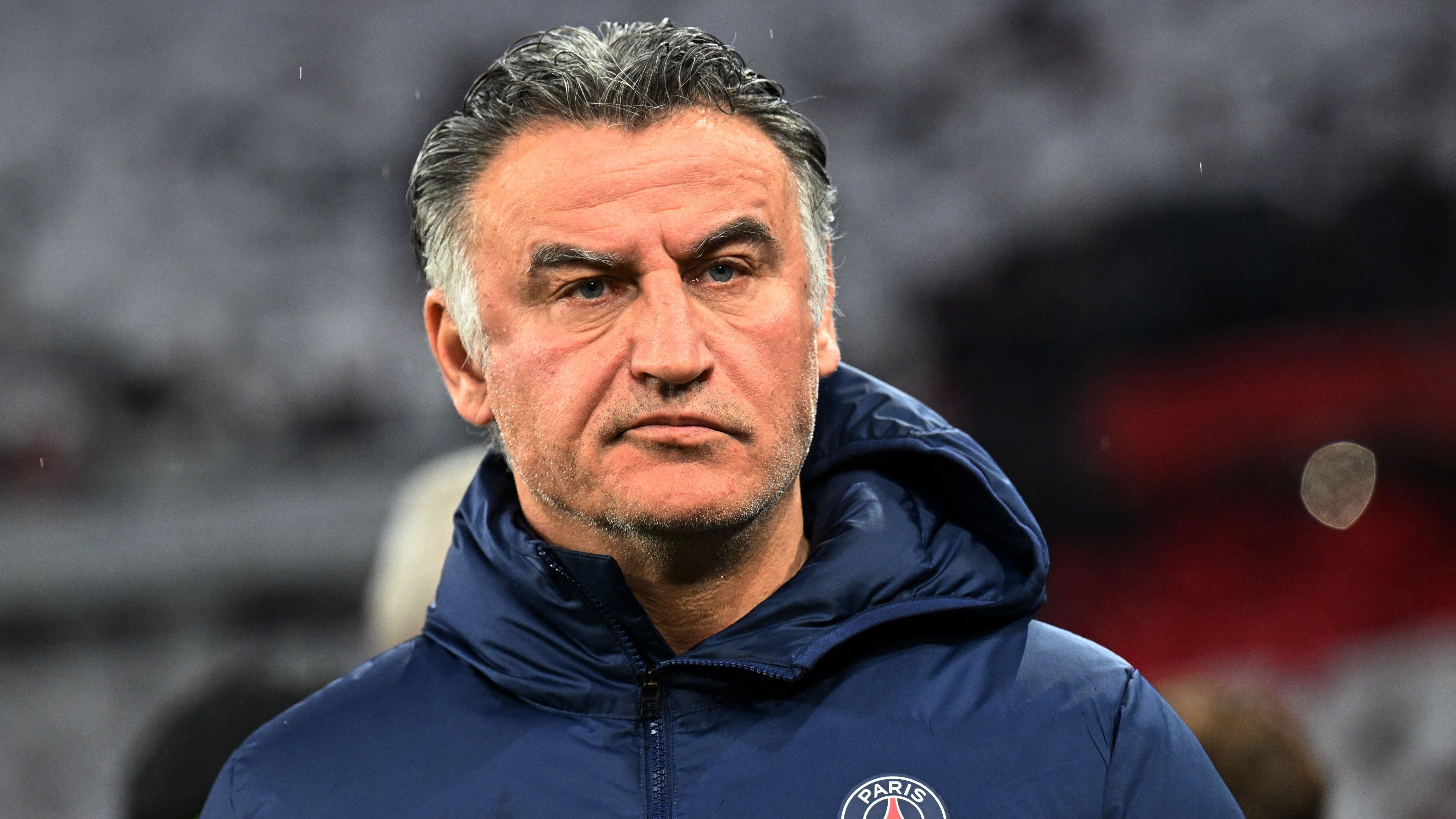 Soccer Football - Champions League - Round of 16 - Second Leg - Bayern Munich v Paris St Germain - Allianz Arena, Munich, Germany - March 8, 2023  Paris St Germain coach Christophe Galtier before the match REUTERS/Angelika Warmuth