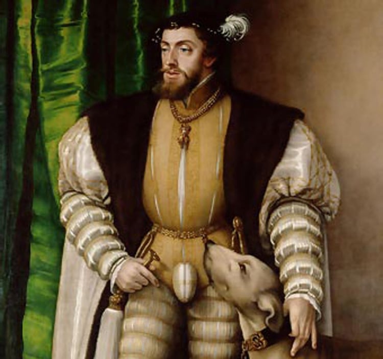 Carlos V posó muchas veces para los retratistas de la Corte