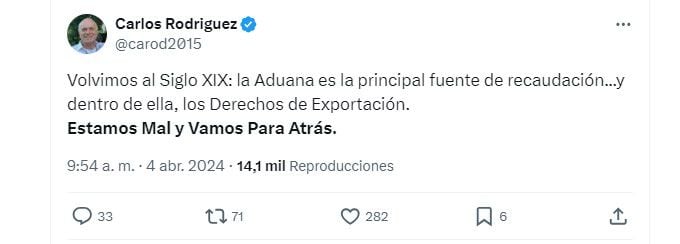 Carlos Rodríguez tuit