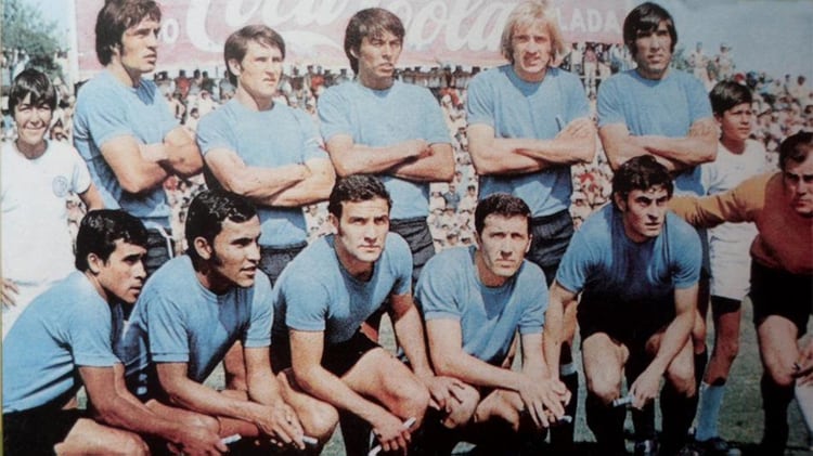 La formación de Belgrano de Córdoba a principios de los 70: una de las plateas de su estadio lleva el apellido Heredia en su honor (Twitter: @Belgrano)