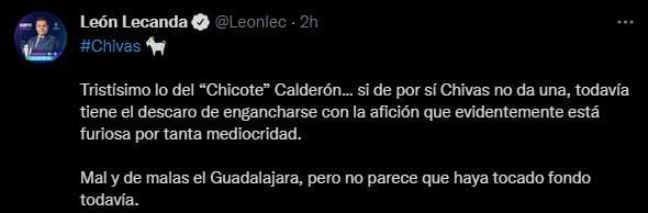 Algunos expertos también criticaron el accionar del "Chicote" Calderón (Foto: Twitter/@Leonlec)