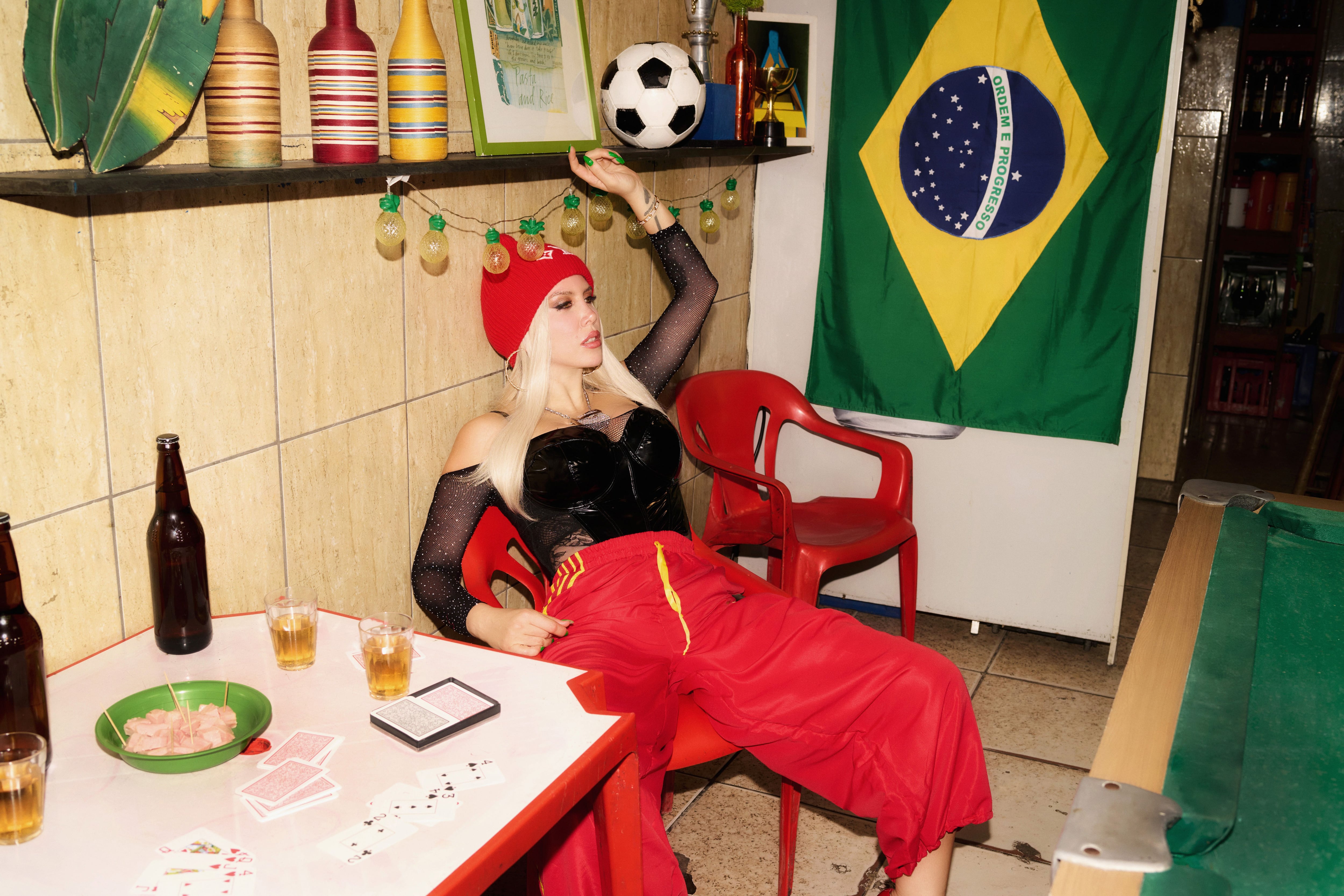 El back del nuevo video de Wanda Nara en Brasil
