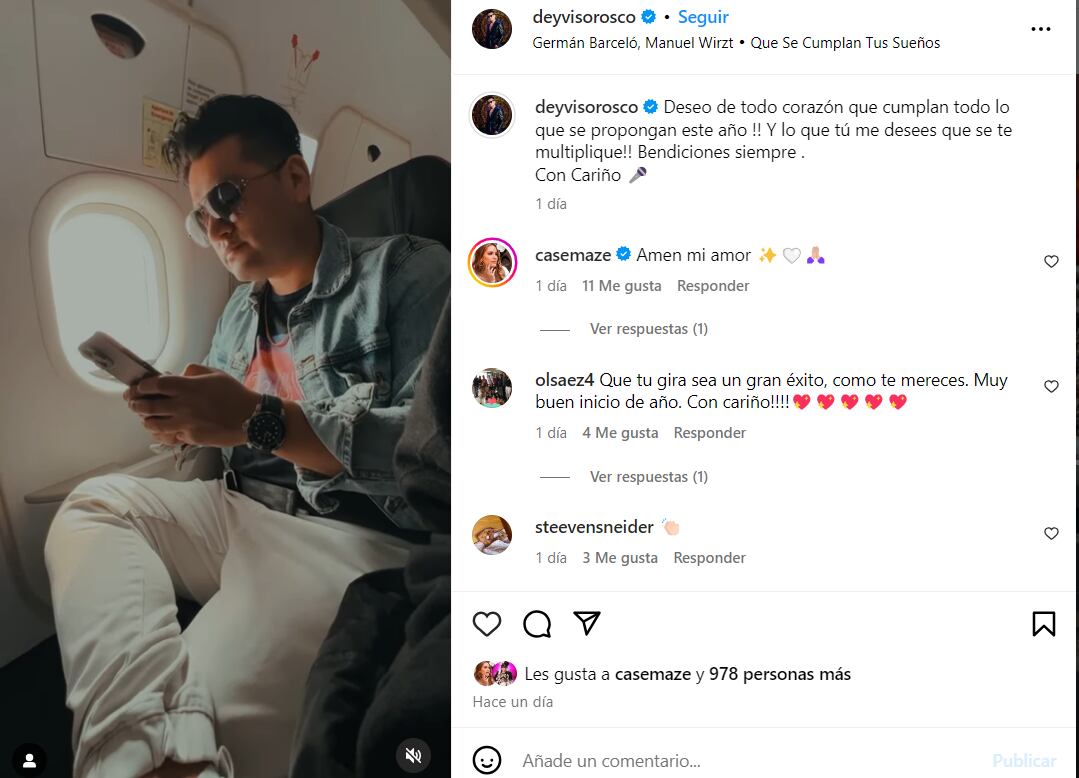 Deyvis Orosco publica mensaje en medio de críticas de Tommy Portugal. (Instagram/Youtube)