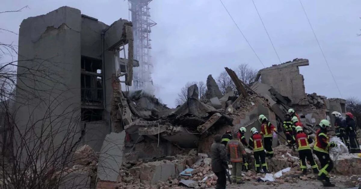 Nine people were killed in a Russian bombardment of a TV tower in western Ukraine.