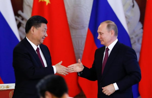 Los presidentes Xi Jinping y Vladimir Putin, en uno de sus últimos encuentros (REUTERS/Sergei Karpukhin)