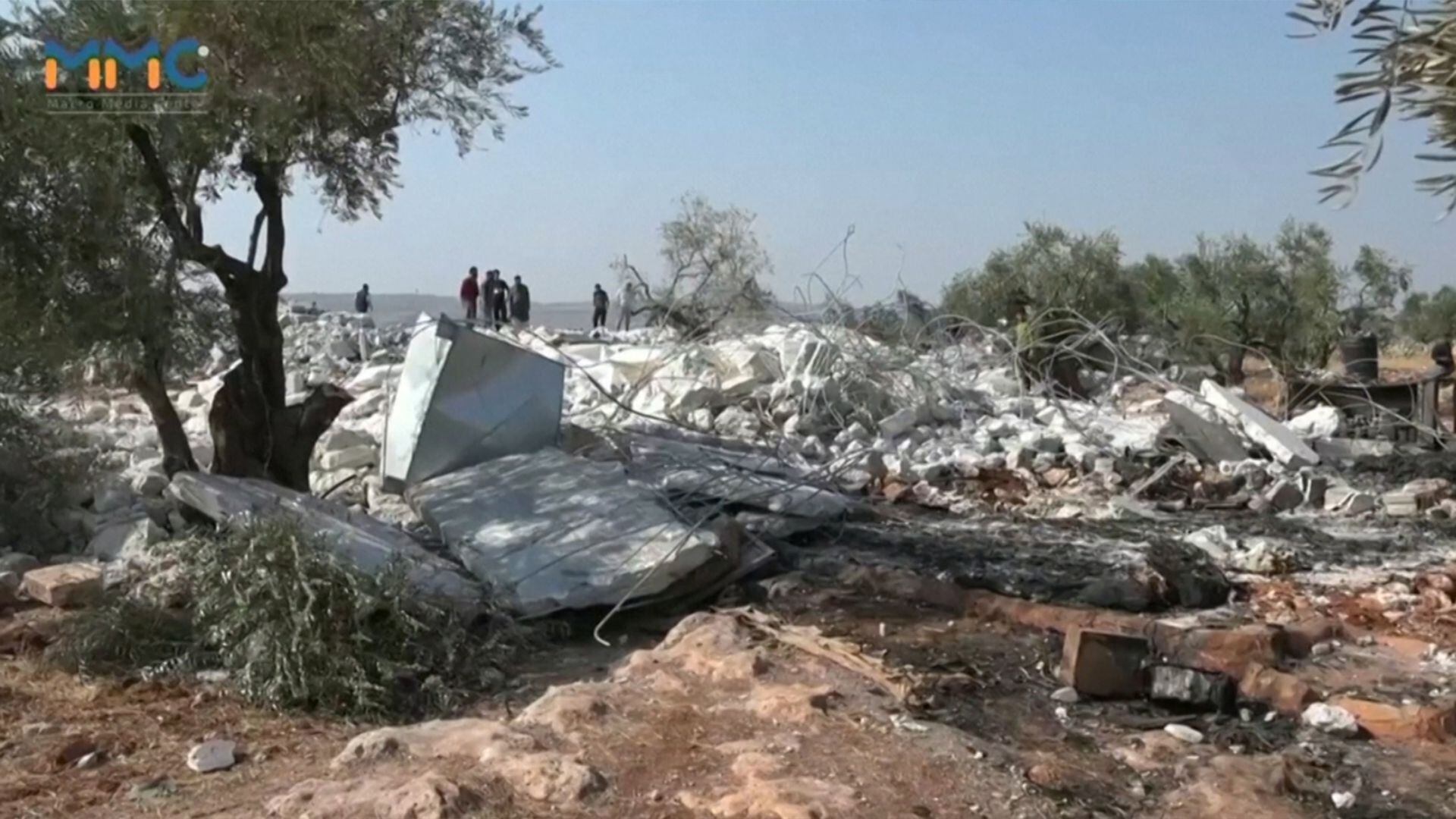 Así quedó el terreno donde estaba la casa que habitaba Al Baghdadi