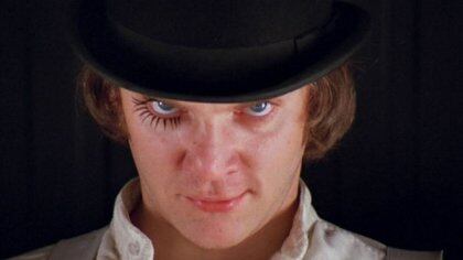 La música de Beethoven es central en "La naranja mecánica", la película de Kubrick basada en la novela de Anthony Burgess. En la foto, Malcom Mc Dowell como Alex