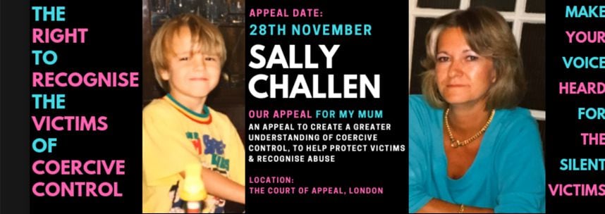 Luego de ser condenada por homicidio, Sally Challen fue dejada en libertad porque se la consideró víctima de control coercitivo.