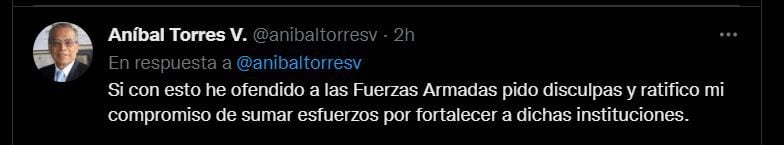 Twitter de Aníbal Torres.