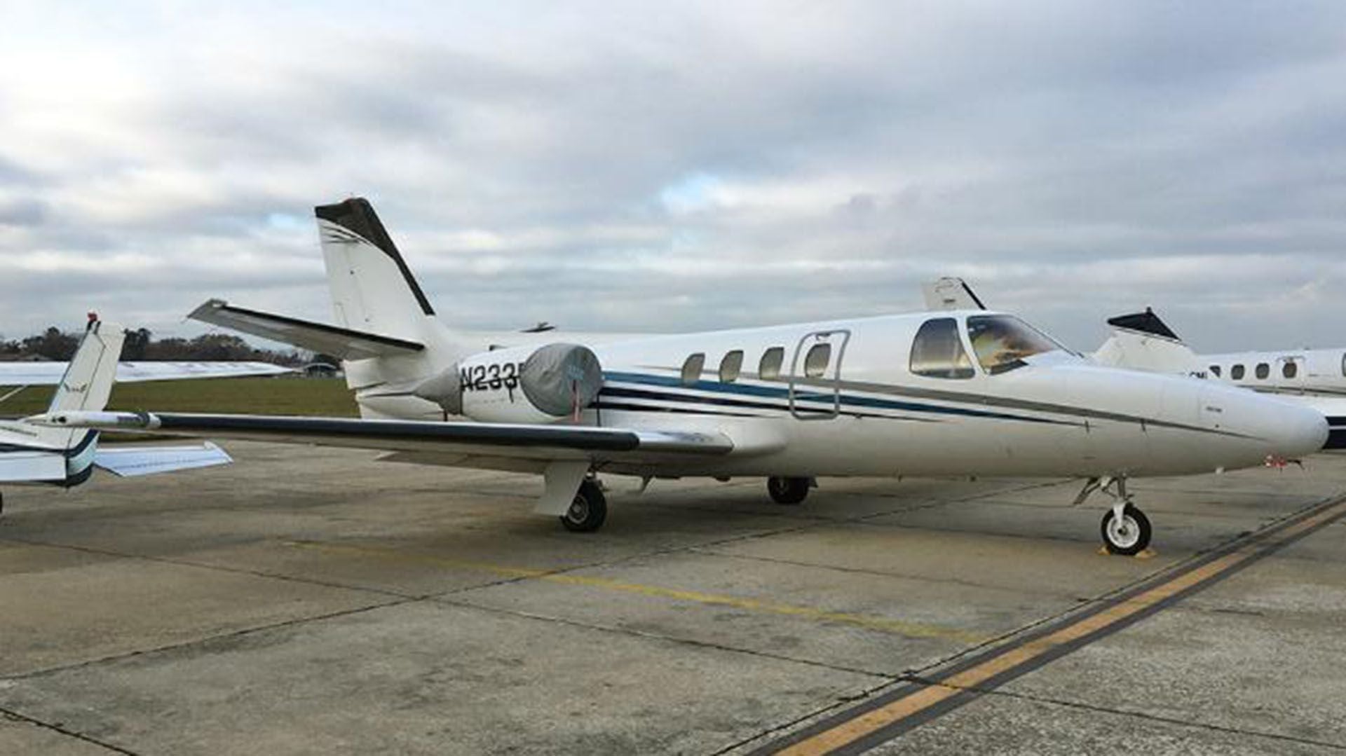 El Cessna 500 Citation I, matrícula N233DB, estuvo varios meses en San Fernando y se fue a Uruguay en enero. 