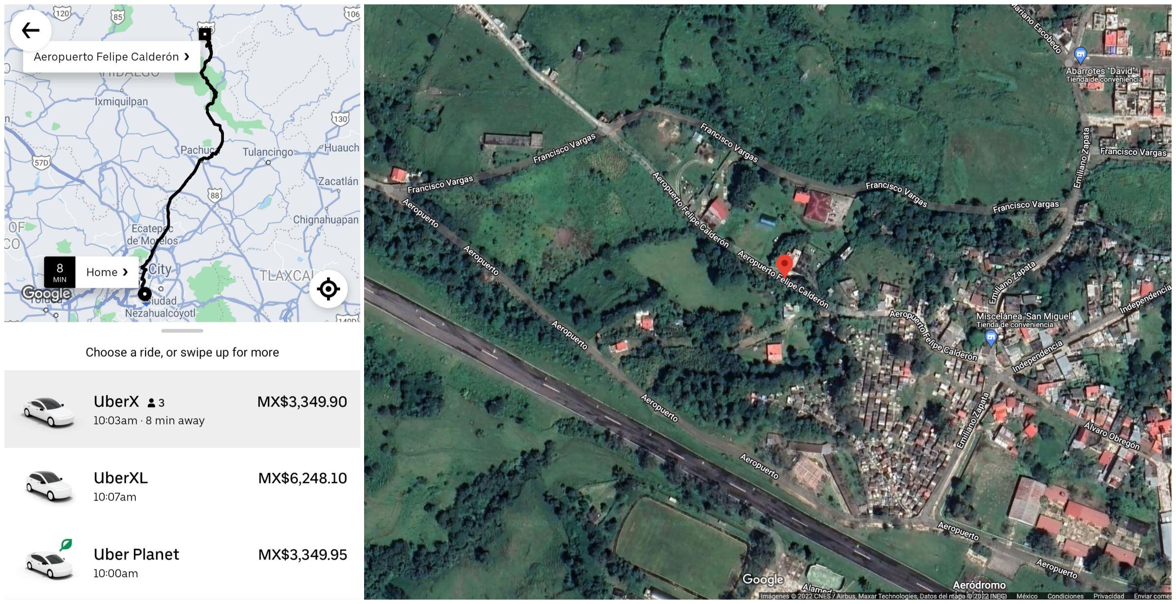 Felipe Calderon Airport/ AIFA/Uber