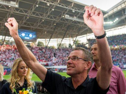 Ralf Rangnick jugó un papel crucial para los éxitos del RB Leipzig como director deportivo y también como entrenador (AFP)