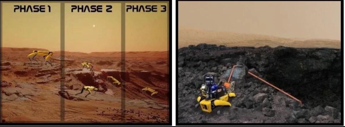 Au-Spot procesa la información que obtiene a través de sensores Lidar, visuales, térmicos y de movimiento para crear mapas en 3D (NASA/JPL-Caltech)