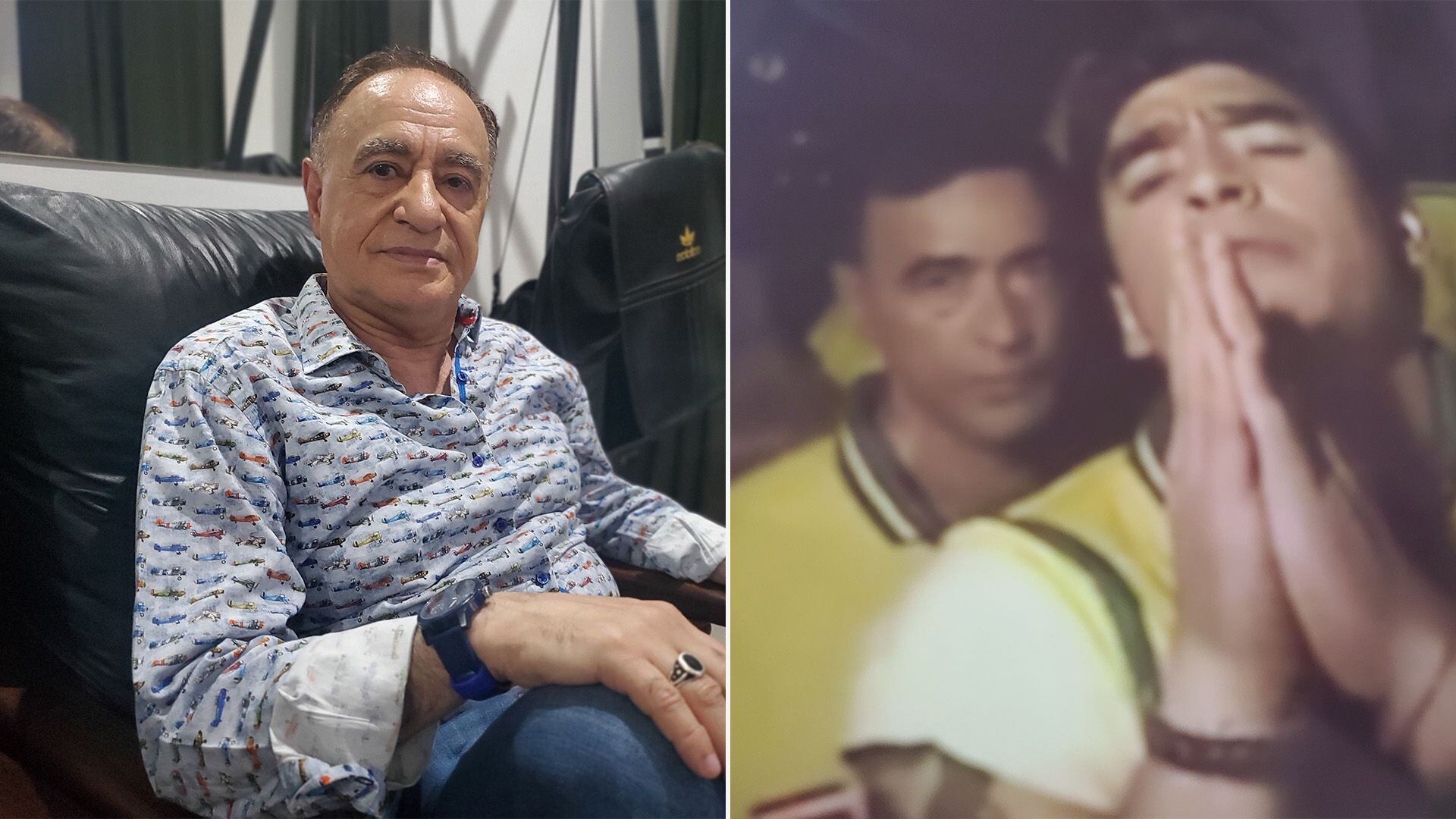 Carlos Ferro Viera y  Maradona