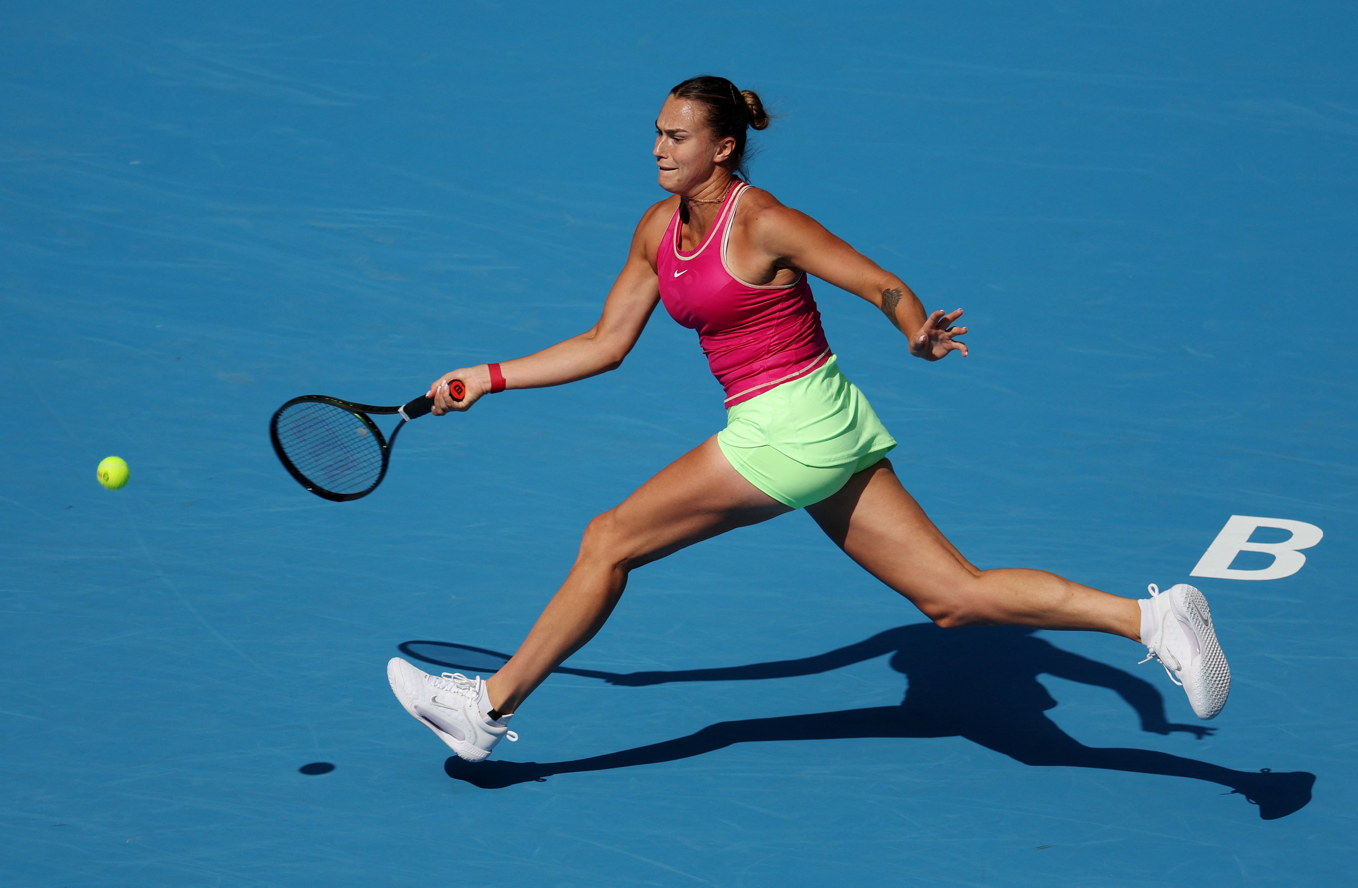 Aryna Sabalenka durante el torneo el Open de China (REUTERS/Florence Lo)