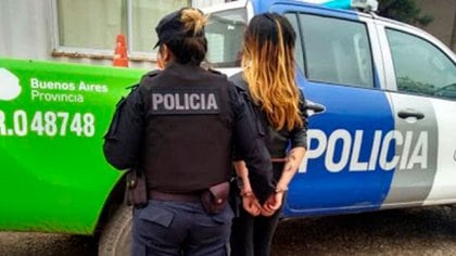 La foto de la mujer cuando fue detenida durante los primeros días de agosto