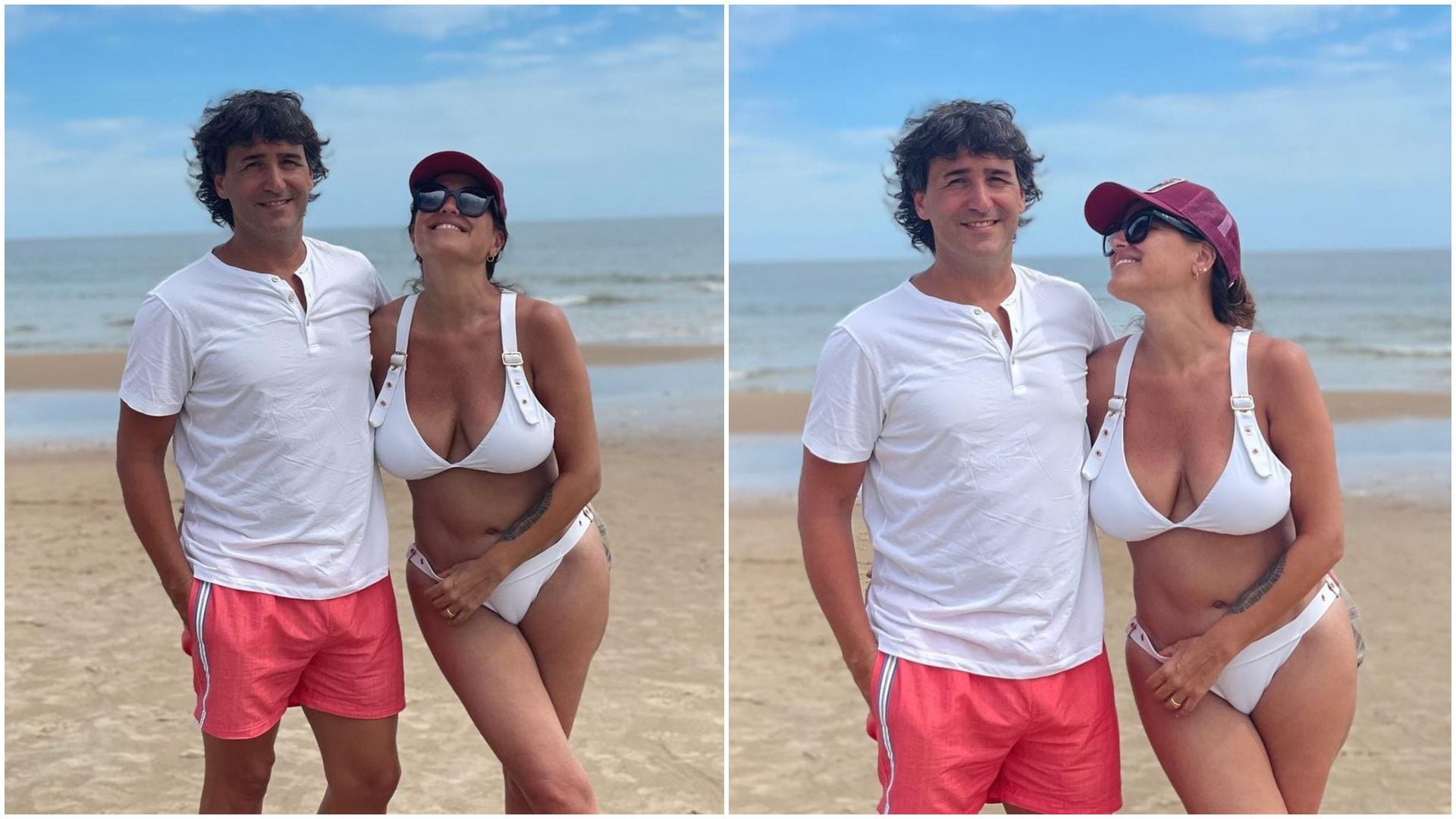 Maju y Juan durante unas vacaciones