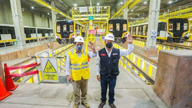 Presidente Pedro Castillo y ministro Juan Silva inspeccionaron la Central de Operaciones de la Línea 2 del Metro de Lima