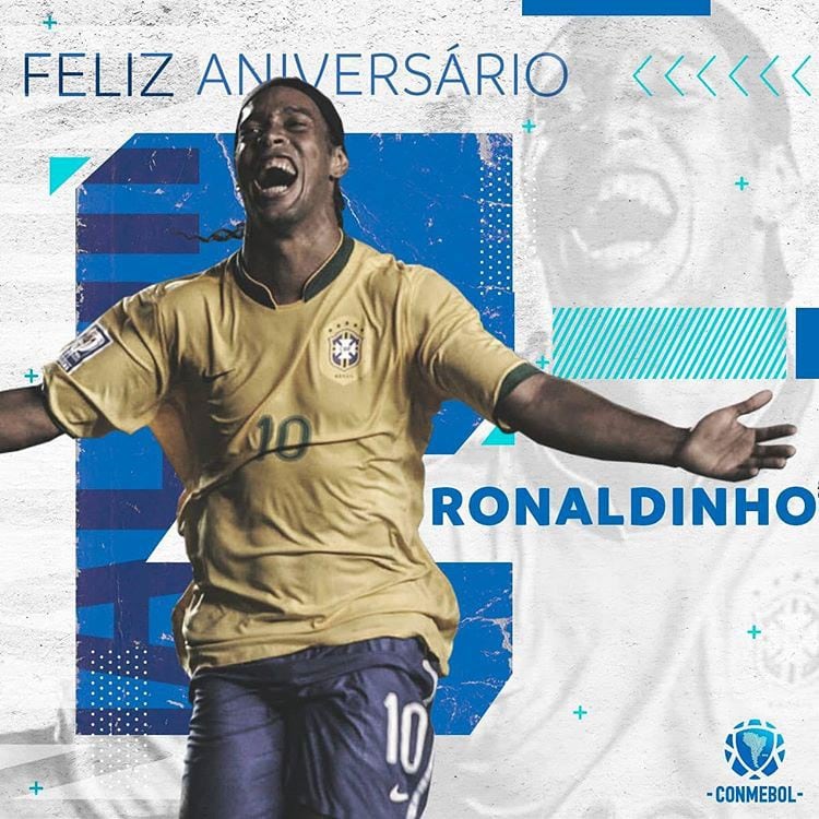 El posteo de la Conmebol por el cumpleaños de Ronaldinho 