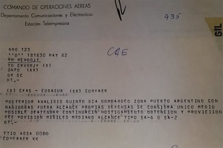 Mensaje de Puerto Argentino hacia el continente: manden misiles â€œmediano alcanceâ€ soviÃ©ticos