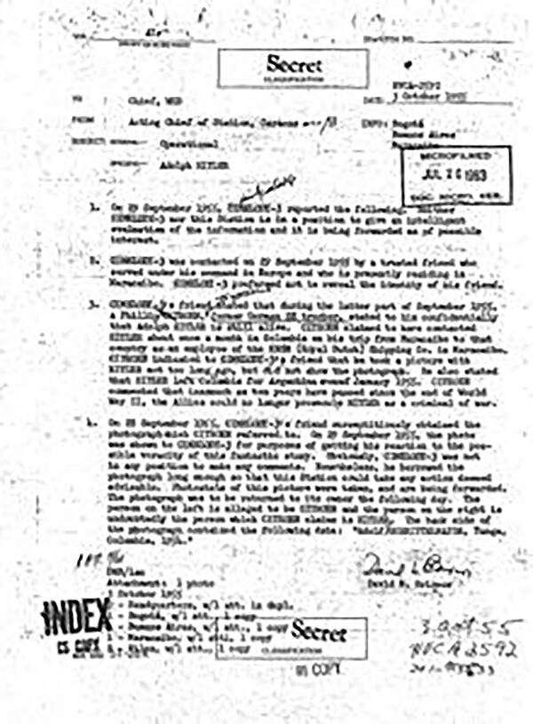 Documentos desclasificado de la CIA
