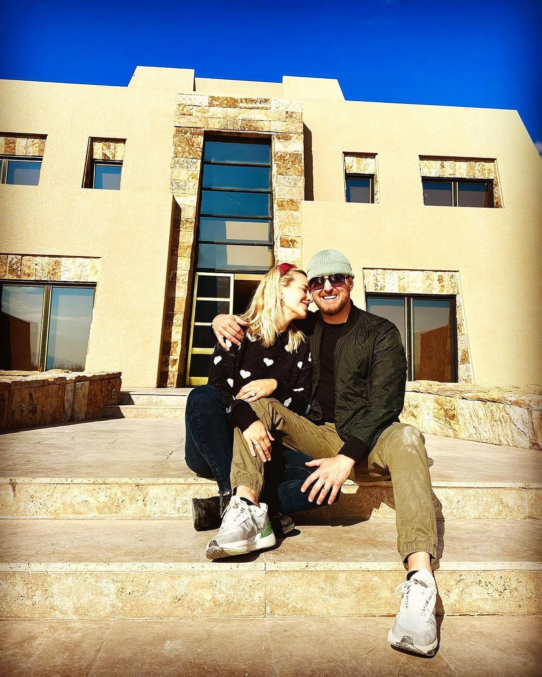 Luisana Lopilato y Michael Buble en Mendoza, en una de las imágenes compartidas por la actriz (Instagram)
