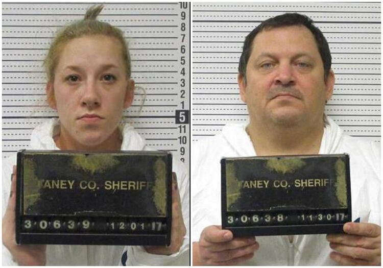 Bailey Boswell (izquierda) y Aubrey Trail (derecha) están acusados de planificar el asesinato de Sydney Loofe (Foto: Taney County Sheriff’s Office)