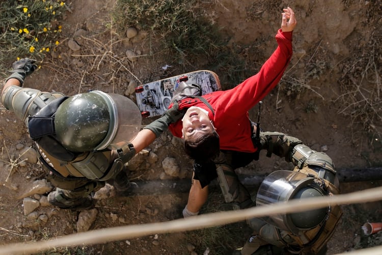 El arresto de un manifestante (Javier TORRES / AFP)