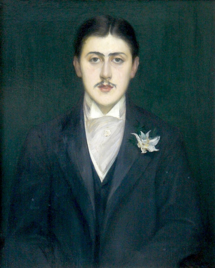 Retrato de Marcel Proust a los 21 años de edad, por el pintor Jacques Emile Blanche.