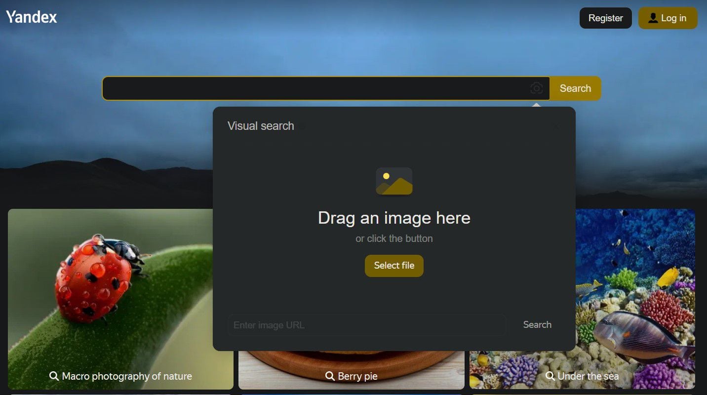 El buscador Yandex tiene una función que permite ubicar imágenes similares en la web. (Captura)