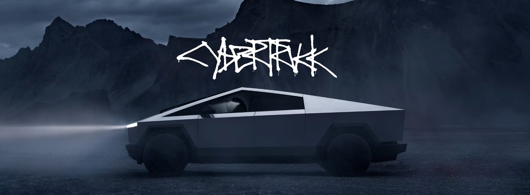 El nuevo auto tiene una estética inspirada en el estilo cyberpunk. (Tesla)