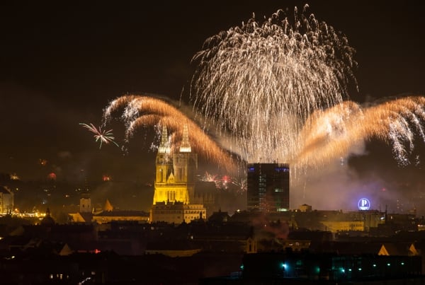 Así se celebró en Zagreb, Croacia (REUTERS/Antonio Bronic)