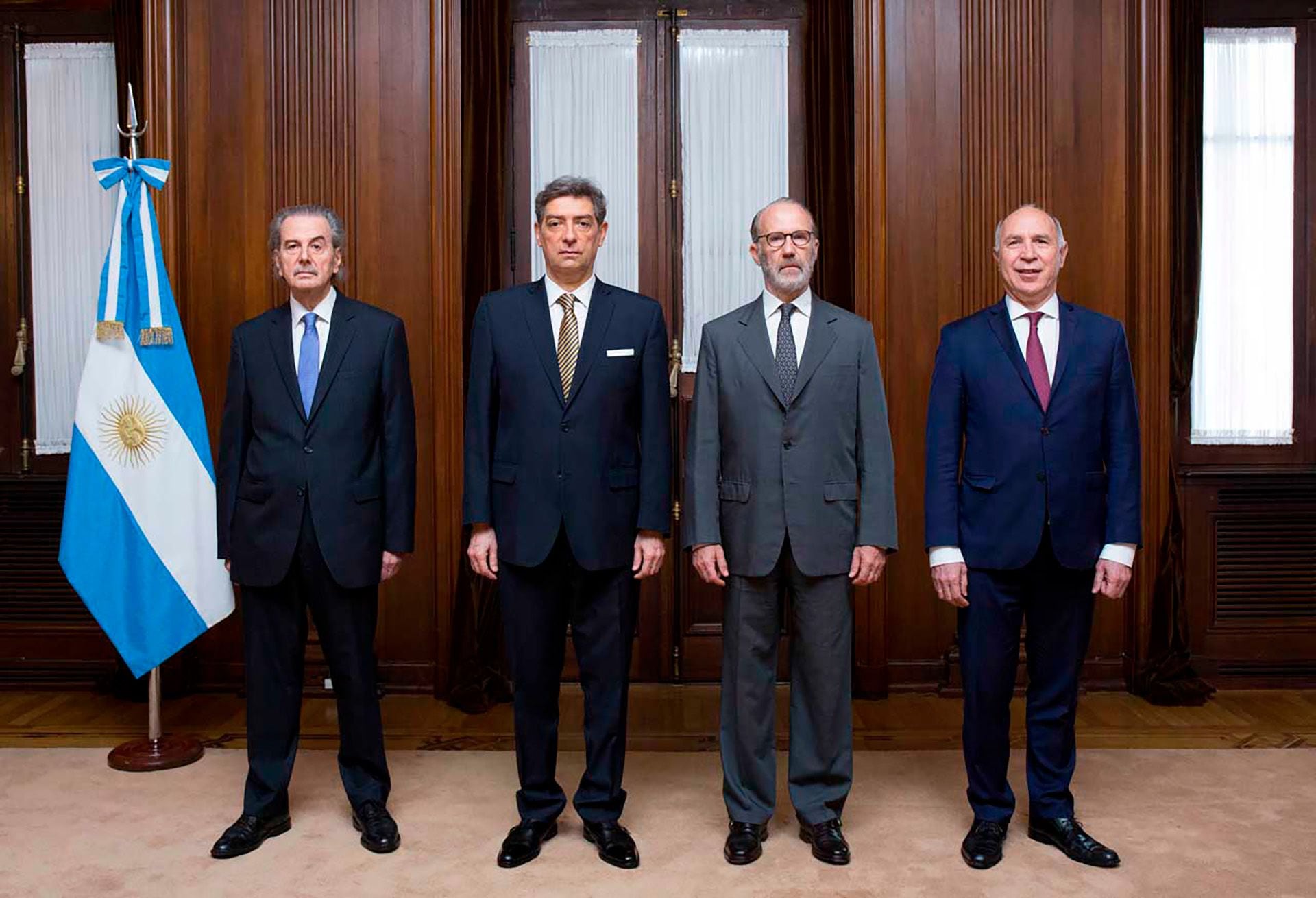 Los jueces de la Corte Suprema de Justicia de la Nación: Juan Carlos Maqueda, Horacio Rosatti, Carlos Rosenkrantz, Ricardo Lorenzetti
