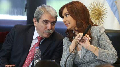Cristina Fernández de Kirchner y Anibal Fernández cuando era ministro