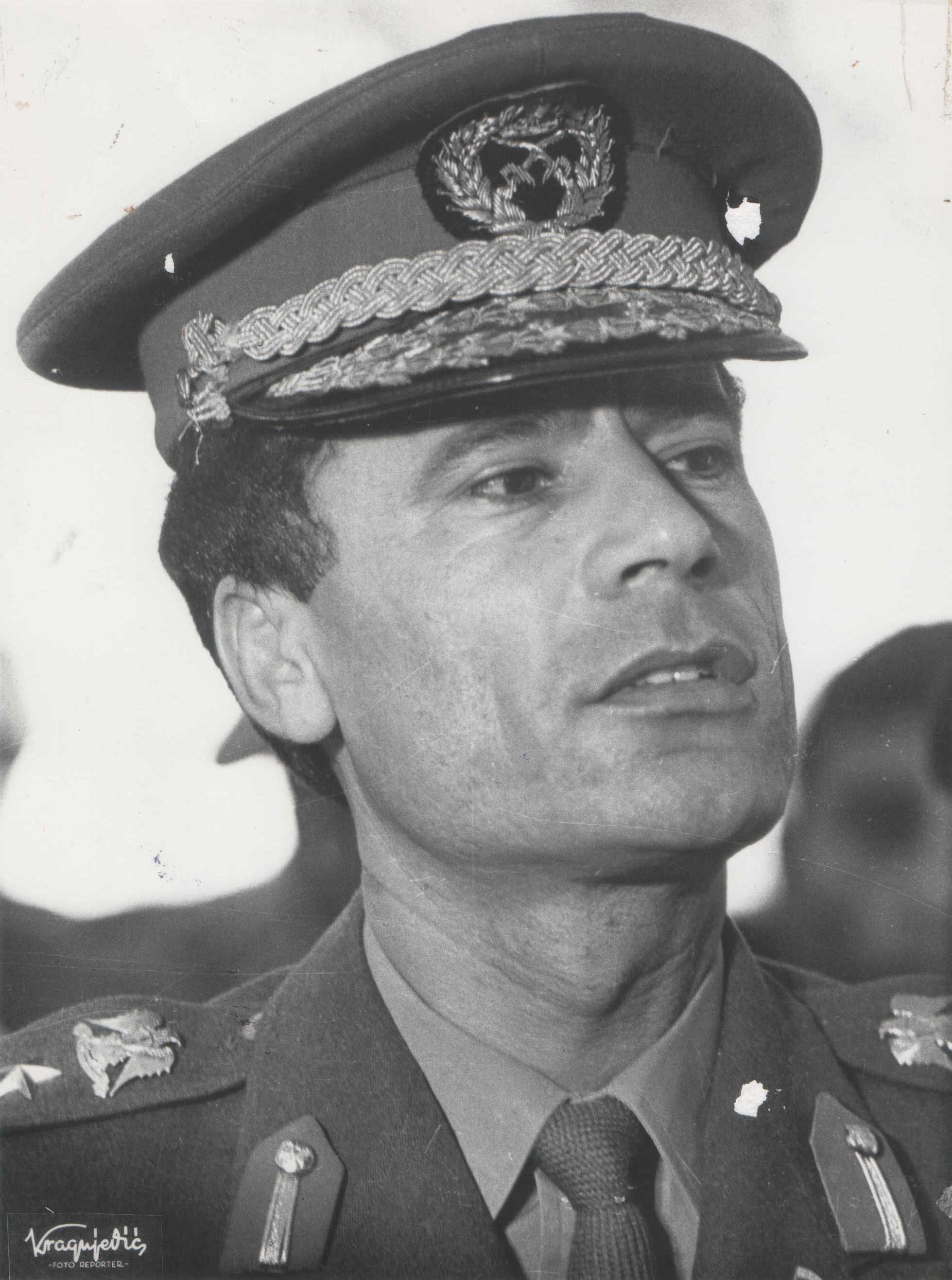 Un joven Gadafi. Alcanzó el poder libio en 1969 tras destronar al Rey Idris I