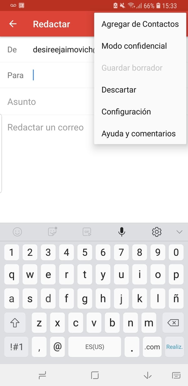 Se puede acceder al Modo confidencial desde la versiÃ³n escritorio y para mÃ³vil.