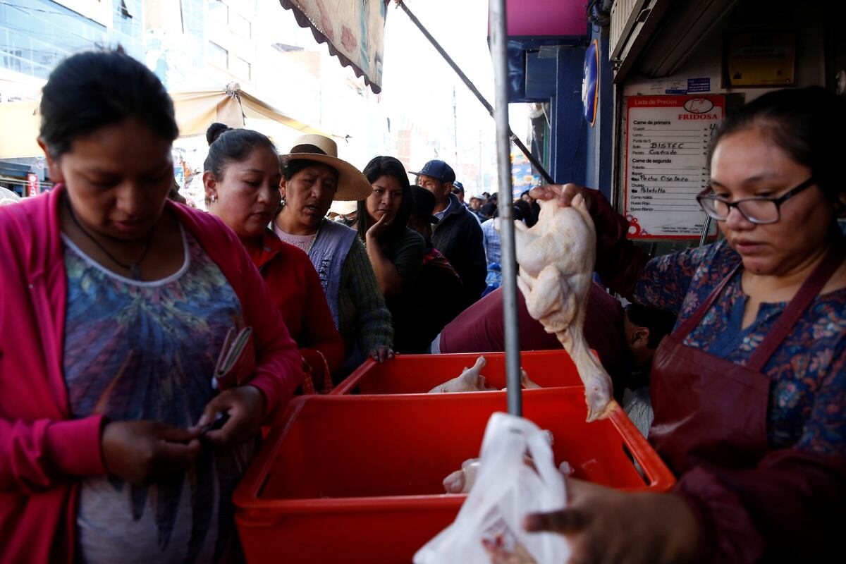 Crisis en Bolivia: hay largas colas en La Paz para conseguir alimentos y gasolina - infobae