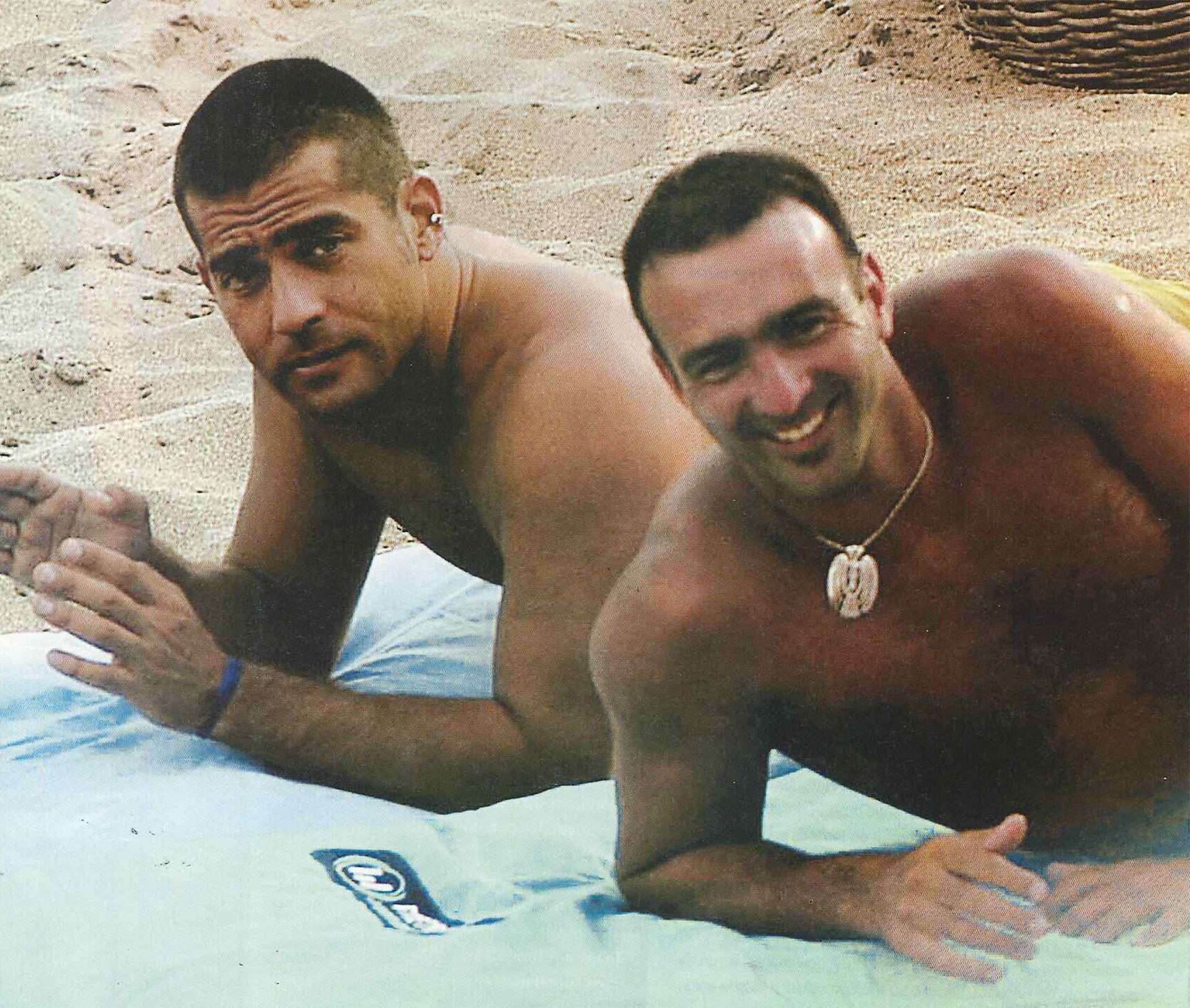 La última imagen de Juan Castro y Luis Pavesio, juntos (Foto: Revista Gente)
