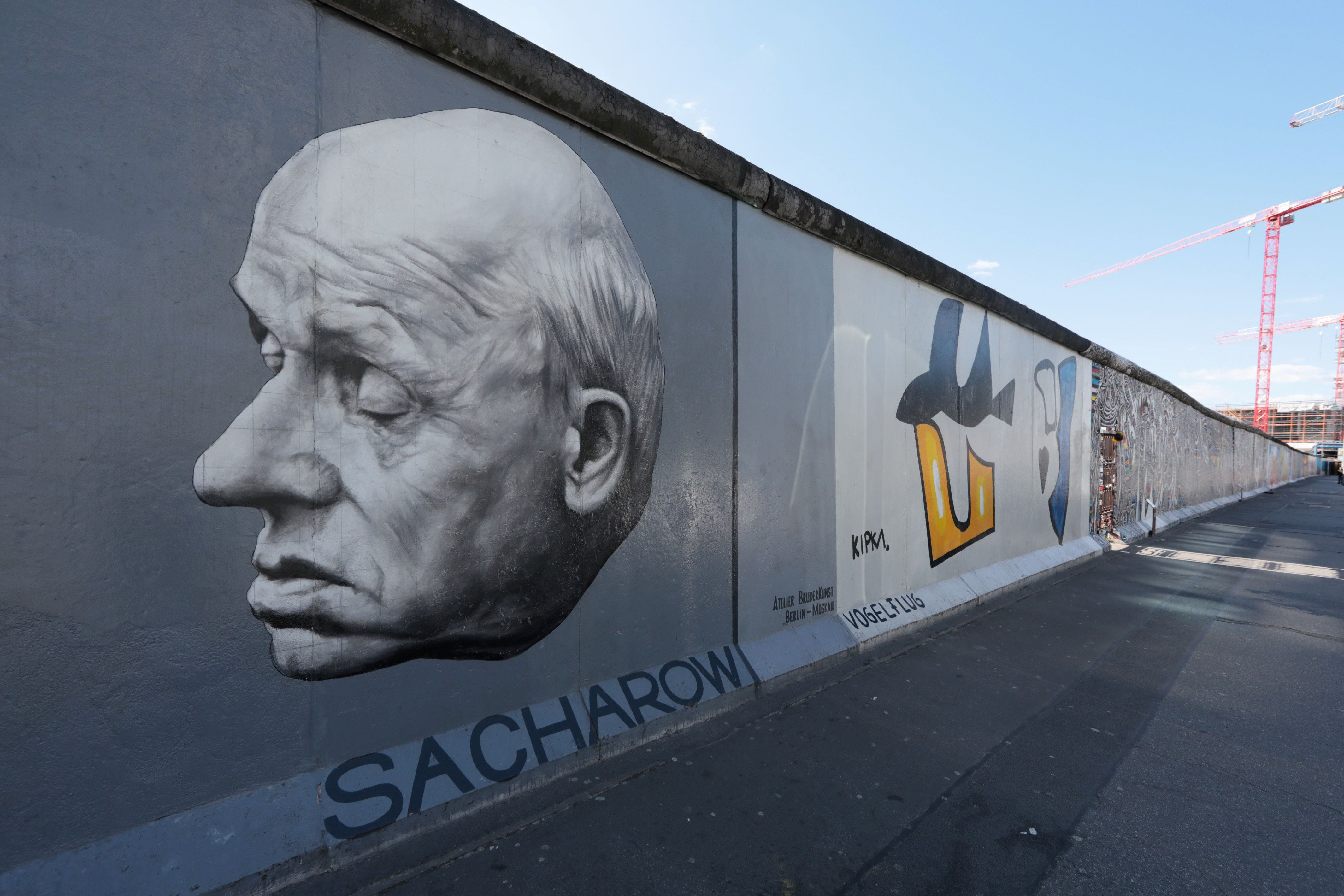 A picture of Andrei Sakharov on the Berlin Wall as the spread of the coronavirus disease (COVID-19) continues. Berlin, Germany March 22, 2020 REUTERS/Reinhard Krause