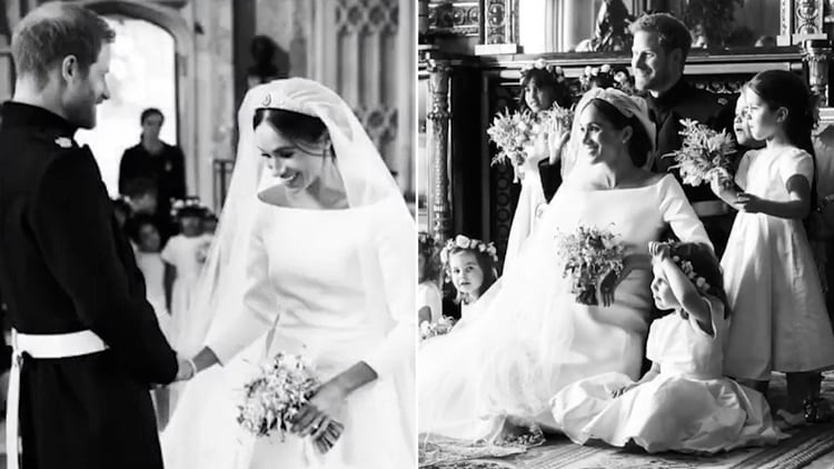 Los duques de Sussex compartieron un clip de su casamiento en Instagram