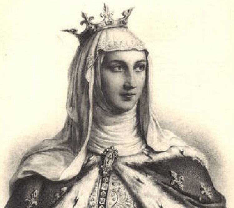 Reina de Francia: Blanca de Castilla, nieta de Leonor de Aquitania y madre de Luis IX (San Luis)