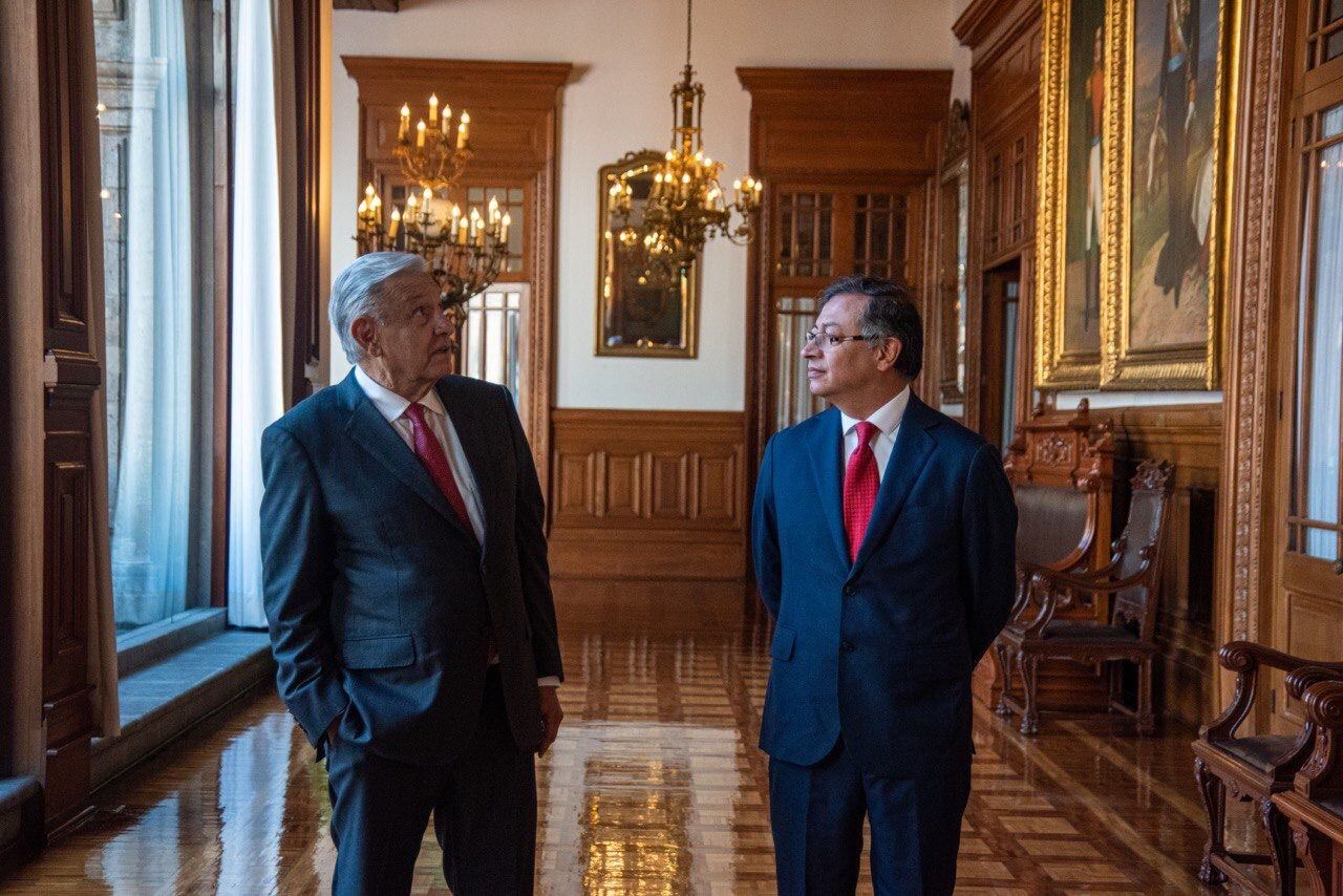 Gustavo Petro y Andrés Manuel López Obrador. Foto: Presidencia