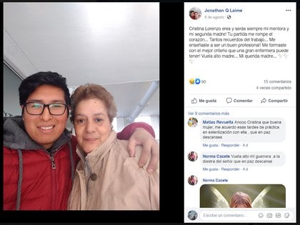 Los compañeros de Cristina Lorenzo la homenajearon en redes sociales.