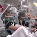 La crisis por el Covid-19 en el hospital Papa Giovanni XII. (Foto: Sky News/Captura de pantalla)