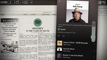 Neil Young fue el primer músico en retirar sus canciones de Spotify 