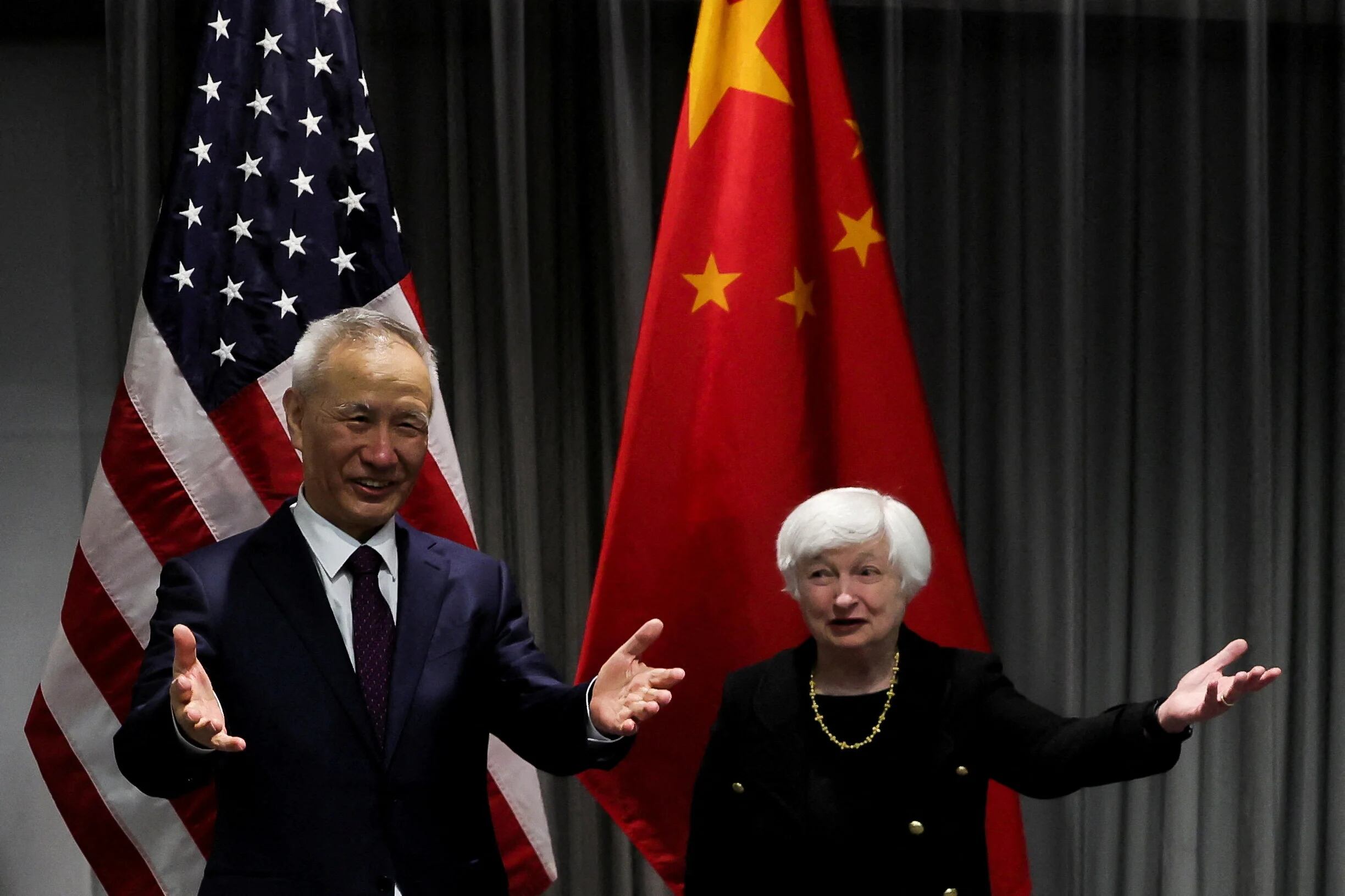 En enero, Yellen se reunió en Zurich con el vicepremier chino, Liu He (Reuters)