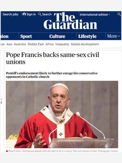 Las repercusiones de la noticia del Papa Francisco