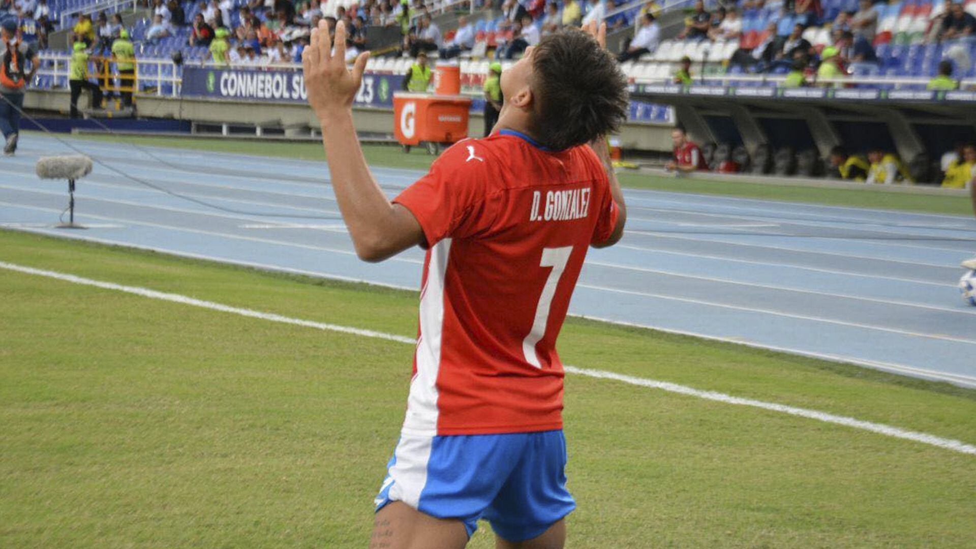 Diego González le anotó a Perú en el Sudamericano sub-20 de Colombia 2023. (Selección paraguaya)